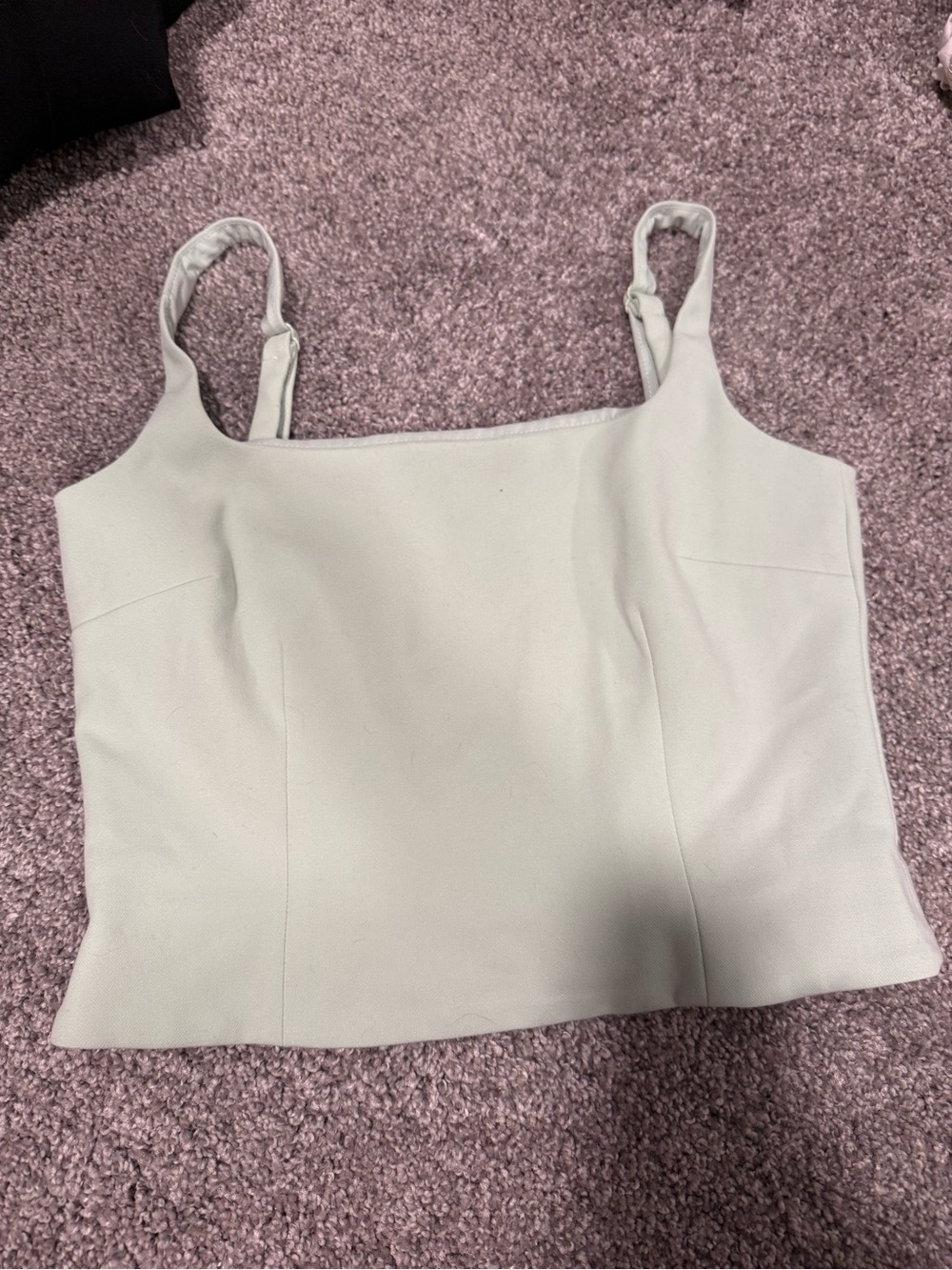 Women's Mint Green Square-Neck Tank Top